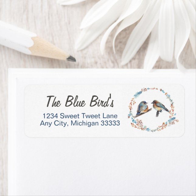 Bluebird Couple Art Label (Insitu)