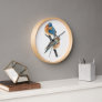 Bluebird Couple Watercolor Painting Clock