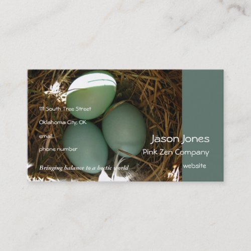 Bluebird Eggs times three Business Card