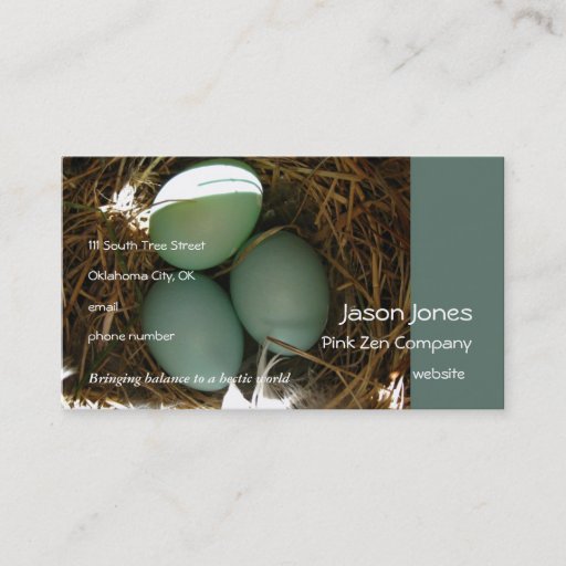 Customizable Bluebird Eggs times three Business Card