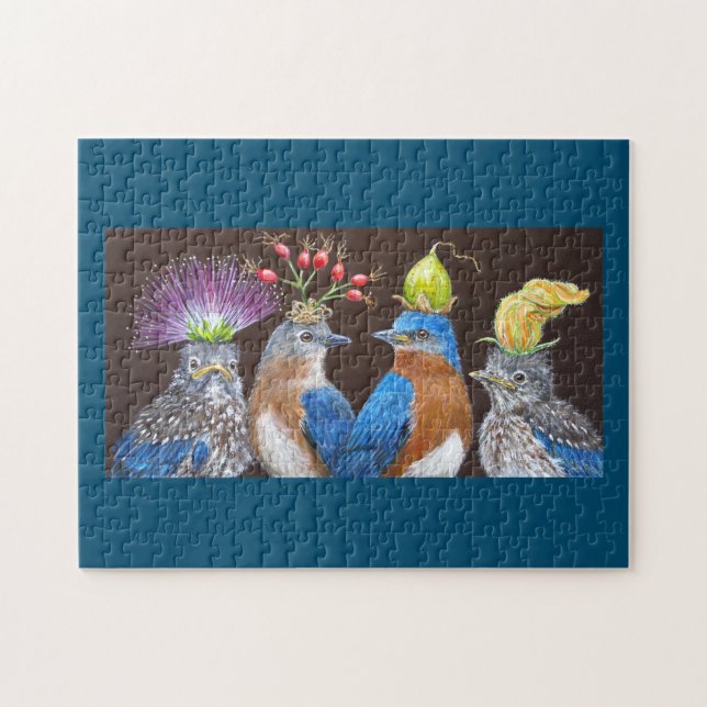 Bluebird Family puzzle (Horizontal)