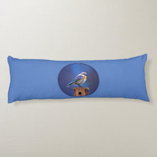 Bluebird (Female) Painting - Original Bird Art Body Pillow