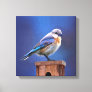 Bluebird (Female) Painting - Original Bird Art Canvas Print