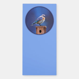 Bluebird (Female) Painting - Original Bird Art Magnetic Notepad