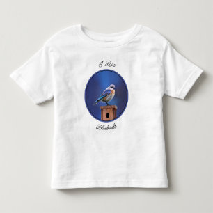 Bluebird (Female) Painting - Original Bird Art Toddler T-shirt