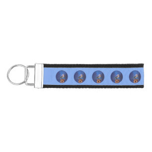 Bluebird (Female) Painting - Original Bird Art Wrist Keychain