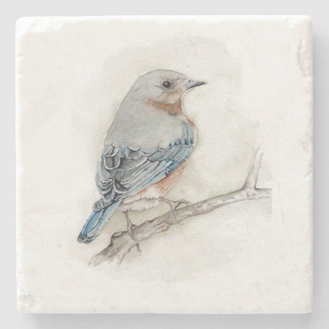 Bluebird Female Stone Coaster (Front)
