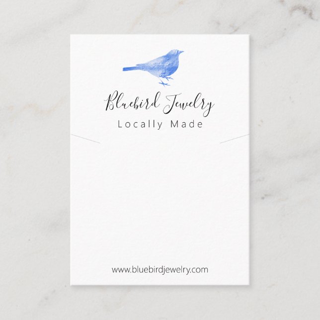 Bluebird Handmade Jewelry Necklace Pendant Business Card (Front)