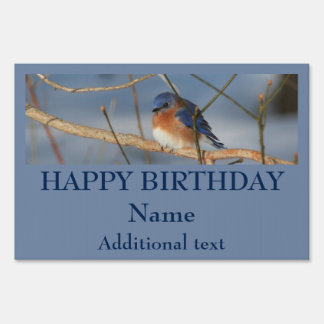 Bluebird Happy Birthday  Sign