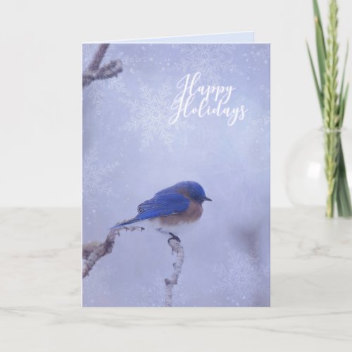 Bluebird Happy Holidays Greeting Card