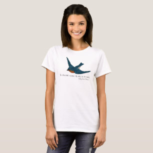 Bluebird in Flight with quote by Thoreau T-Shirt