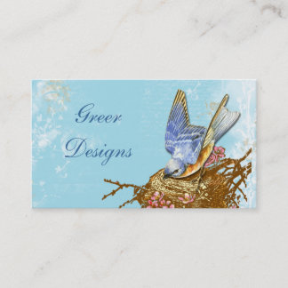 Bluebird in Nest Business Card