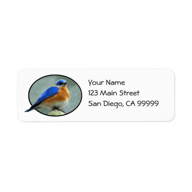 Bluebird in Oval Frame Label (Front)