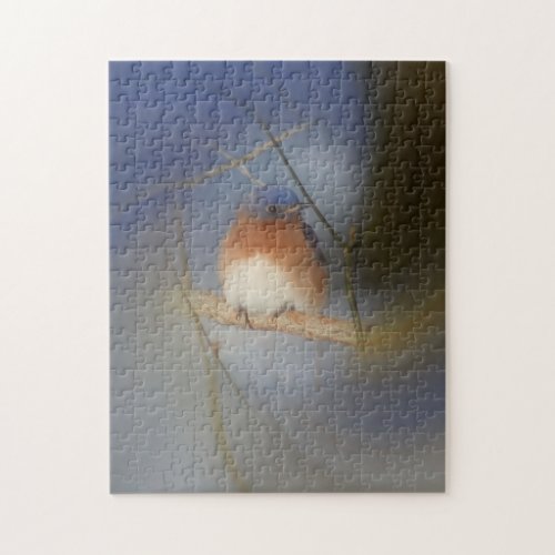 Bluebird In Winter Nature Jigsaw Puzzle