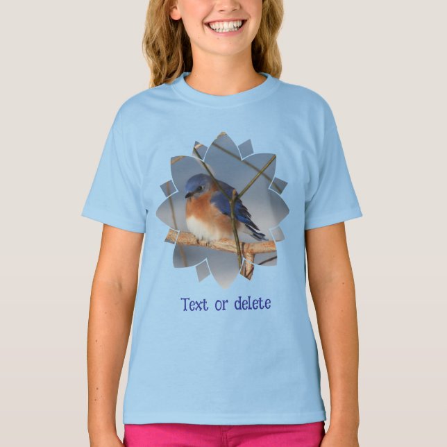Bluebird In Winter Personalized  T-Shirt (Front)