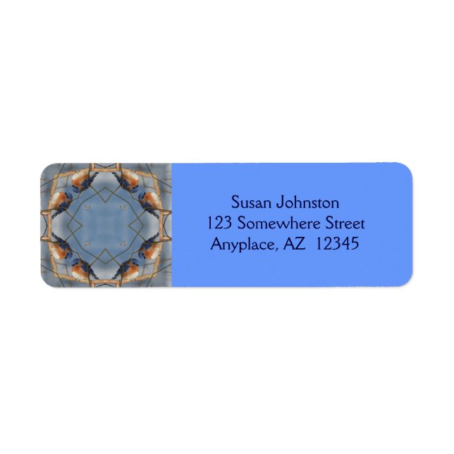 Bluebird Kaleidoscope Address Label (Front)