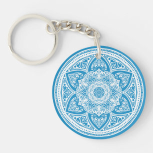 Bluebird Mandala Keychain