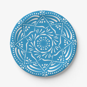 Bluebird Mandala Paper Plates