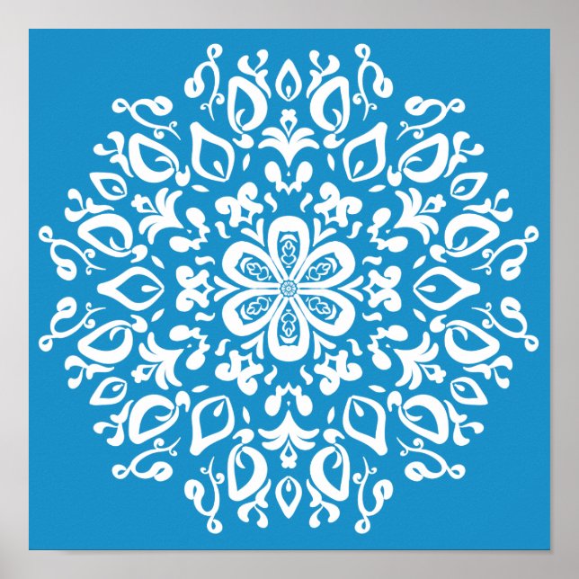 Bluebird Mandala Poster (Front)