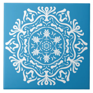 Bluebird Mandala Tile