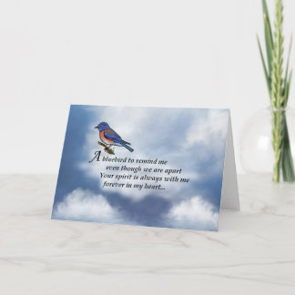 Bluebird Memorial Poem Card
