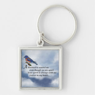 Bluebird Memorial Poem Keychain