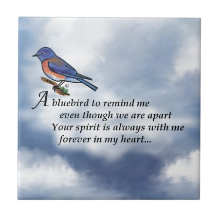 Bluebird Memorial Poem Tile