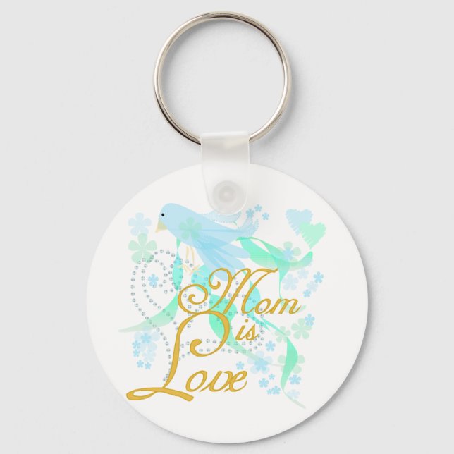 Bluebird Mom is Love Keychain (Front)