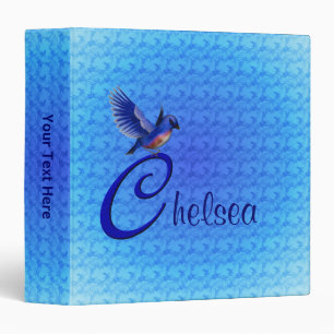 Bluebird Monogram Initial C Personalized 3 Ring Binder