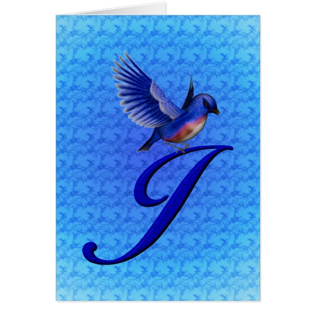 Bluebird Monogram Initial J Elegant (Front)