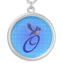 Bluebird Monogram Initial O Silver Plated Necklace