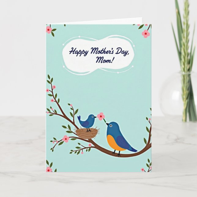 Bluebird Mothers Day Love Card (Front)