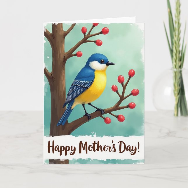 Bluebird Mothers Day Scene Card (Front)