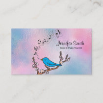 Bluebird Music Teacher Business Card