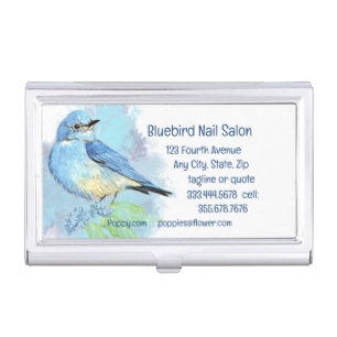 Bluebird Nail Salon or Custom Business Card Case