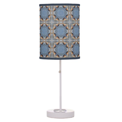 Bluebird Nature Abstract Kaleidoscope       Table Lamp