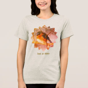 Bluebird Nature Art Personalized Tri-Blend Shirt