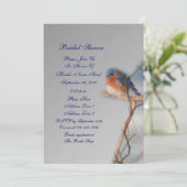 Bluebird Nature Bridal Shower Invitation (Standing Front)