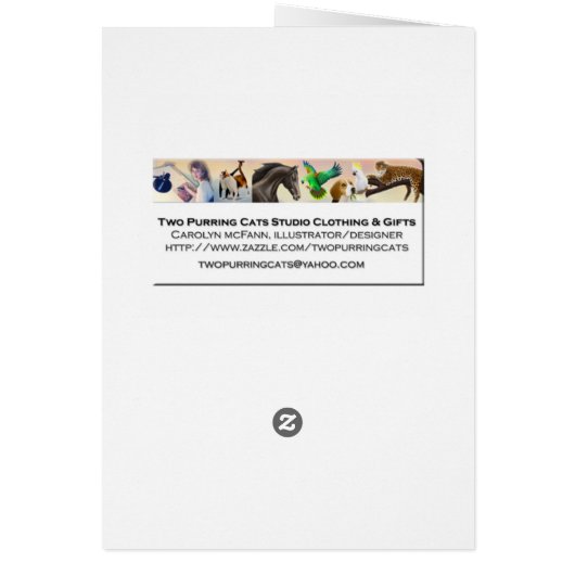 Bluebird of Happiness Birthday Card (Back)