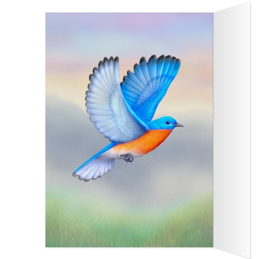 Bluebird of Happiness Birthday Card (Inside (Left))