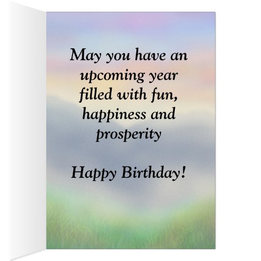 Bluebird of Happiness Birthday Card (Inside (Right))
