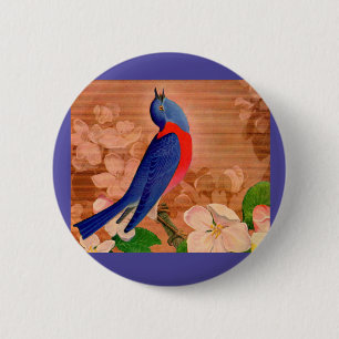 bluebird of happiness button