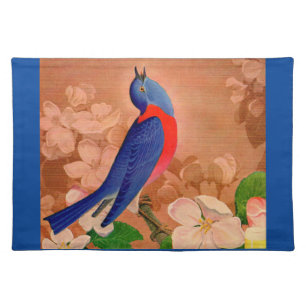 bluebird of happiness cloth placemat