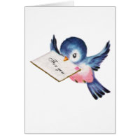 Bluebird of Happiness Graduation Card