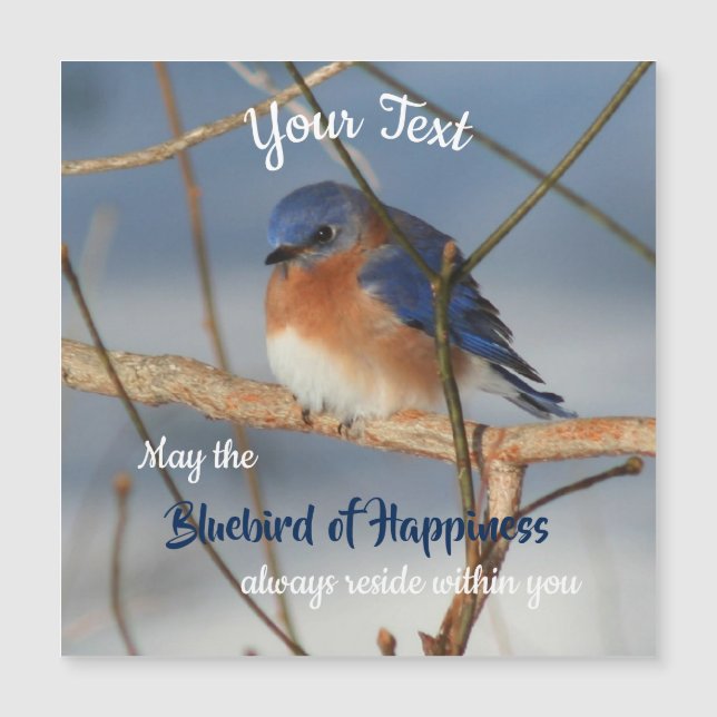 Bluebird Of Happiness Inspirational Magnet (Front)