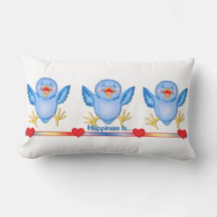 Bluebird of Happiness Lumbar Pillow