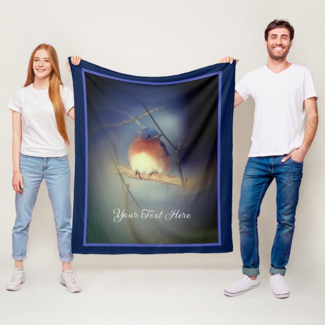 Bluebird Of Happiness Personalized Fleece Blanket (In Situ)