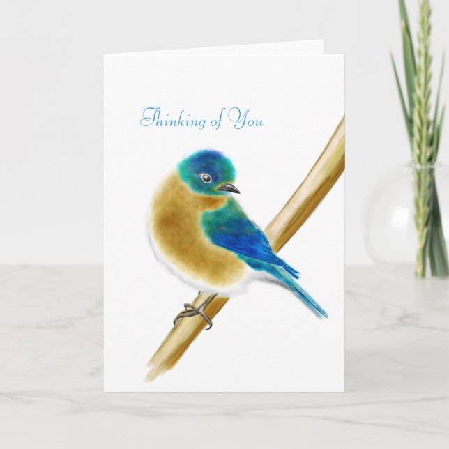 Bluebird of Happiness Thinking of You Card (Front)