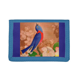 bluebird of happiness tri-fold wallet