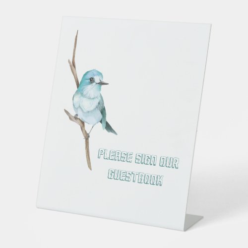 Bluebird On A Branch Sign Guestbook Sign